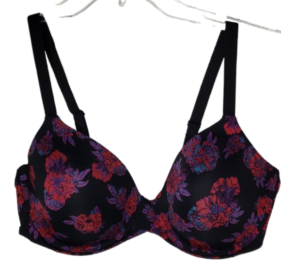 Maidenform Intimates Dark Floral Padded Underwire Bra 40C - Picture 3 of 9